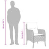havestole med hynder 2 stk. polyrattan brun