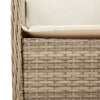 havestole med hynder 2 stk. polyrattan beige