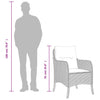 havestole med hynder 2 stk. polyrattan beige