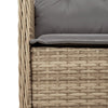 havestole med hynder 2 stk. polyrattan blandet beige