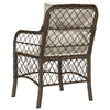 havestole med hynder 2 stk. polyrattan brun