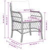 havestole med hynder 2 stk. polyrattan blandet beige