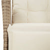 havestole 2 stk. med lænefunktion og fodstøtte polyrattan beige