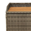 opbevaringsbænk 100x50x52 cm polyrattan og akacietræ grå
