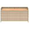opbevaringsbænk 100x50x52 cm polyrattan og akacietræ beige