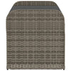 opbevaringsbænk med hynde 115x51x52 cm polyrattan grå