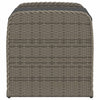 opbevaringsbænk med hynde 80x51x52 cm polyrattan grå