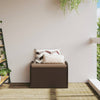 opbevaringsbænk med hynde 80x51x52 cm polyrattan brun