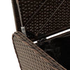 opbevaringsbænk med hynde 80x51x52 cm polyrattan brun