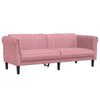 sofasæt 2 dele velour lyserød