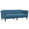 sofasæt 2 dele velour blå