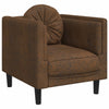 sofasæt 3 dele med puder velour brun