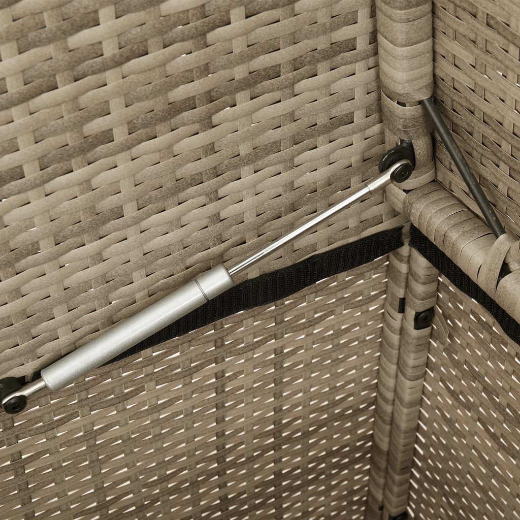havebænk med hynder polyrattan beige