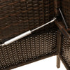 havebænk med hynder polyrattan brun