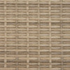 2-personers havesofa med baldakin og skamler polyrattan beige
