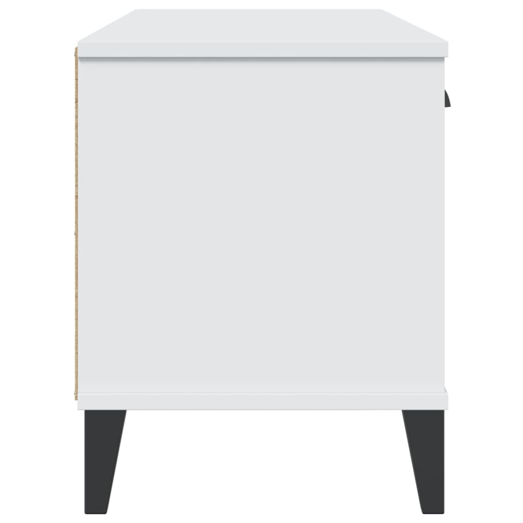 skobænk VIKEN 106x35x45 cm konstrueret træ hvid