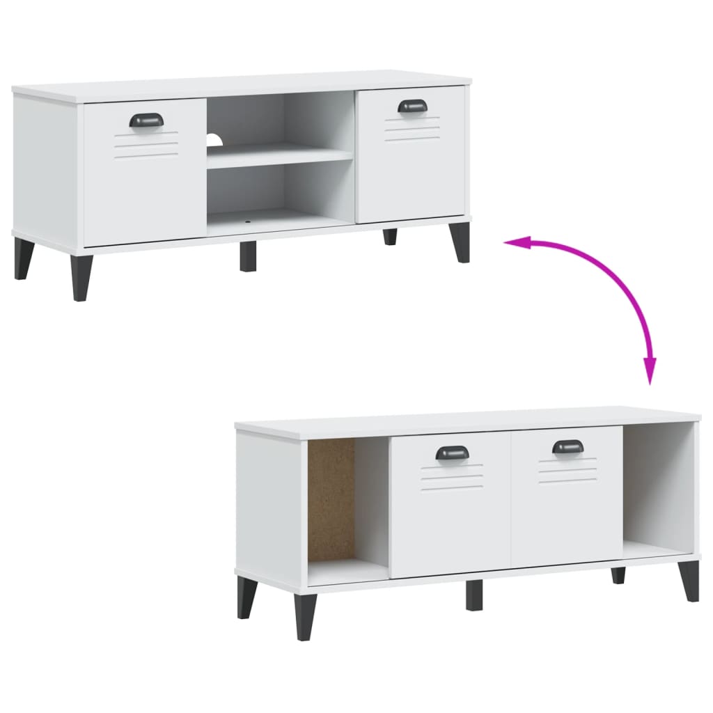 skobænk VIKEN 106x35x45 cm konstrueret træ hvid