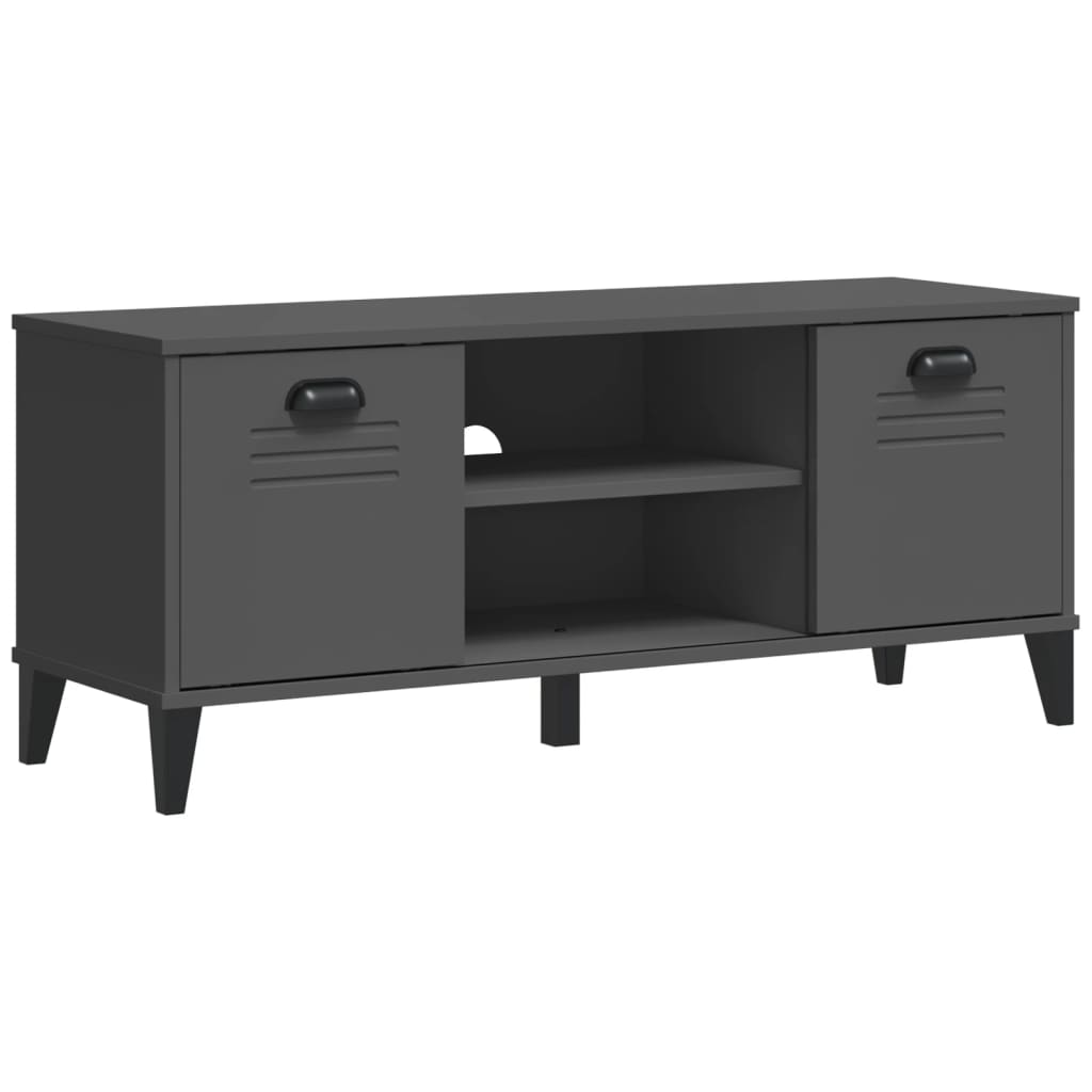 skobænk VIKEN 106x35x45 cm konstrueret træ antracitgrå