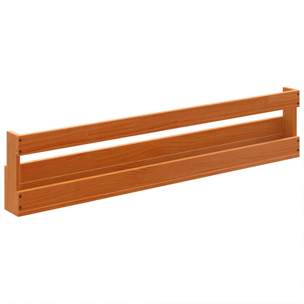 skohylder til væg 2 stk. 110x8,5x23,5 cm massivt fyrretræ