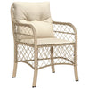 spisebordssæt til haven 7 dele med hynder polyrattan beige