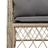 spisebordssæt til haven 7 dele med hynder polyrattan beige
