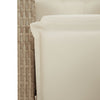 spisebordssæt til haven 5 dele med hynder polyrattan beige
