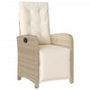 spisebordssæt til haven 9 dele med hynder polyrattan beige