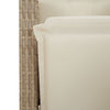 spisebordssæt til haven 7 dele med hynder polyrattan beige