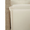 spisebordssæt til haven 9 dele med hynder polyrattan beige