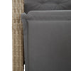 spisebordssæt til haven 5 dele med hynder polyrattan beige