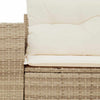 2-personers havesofa med hynder polyrattan beige