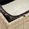 2-personers havesofa med hynder polyrattan beige