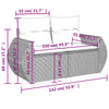 2-personers havesofa med hynder polyrattan beige