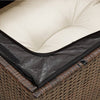 2-personers havesofa med hynder polyrattan brun