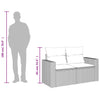 2-personers havesofa med hynder polyrattan brun