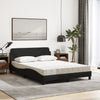 Seng med madras 140x190 cm stof sort