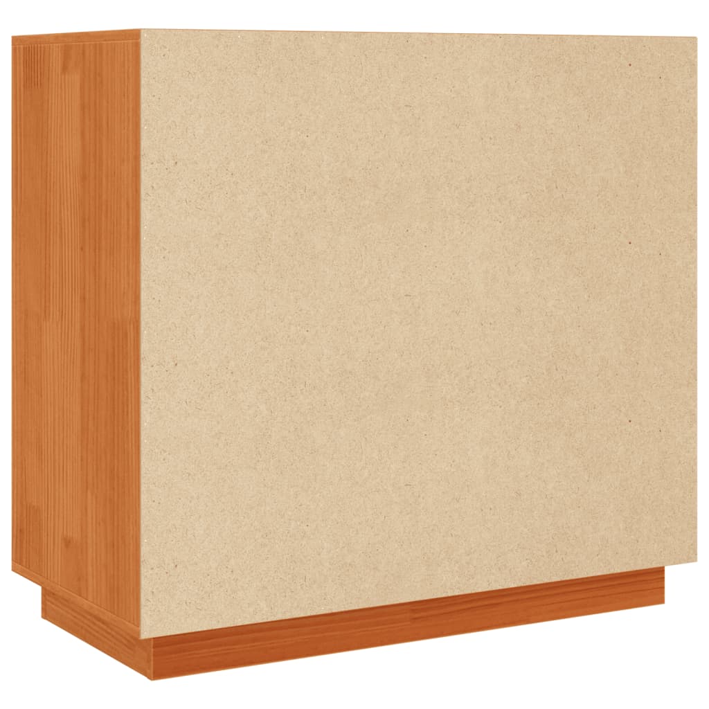 skænk 80x40x75 cm massivt fyrretræ gyldenbrun