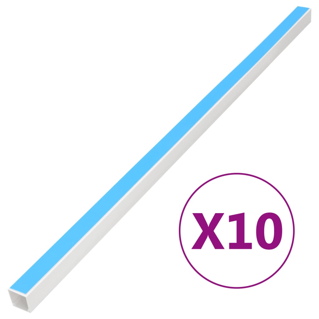 selvklæbende kabelkanal 10x10 mm 10 m PVC