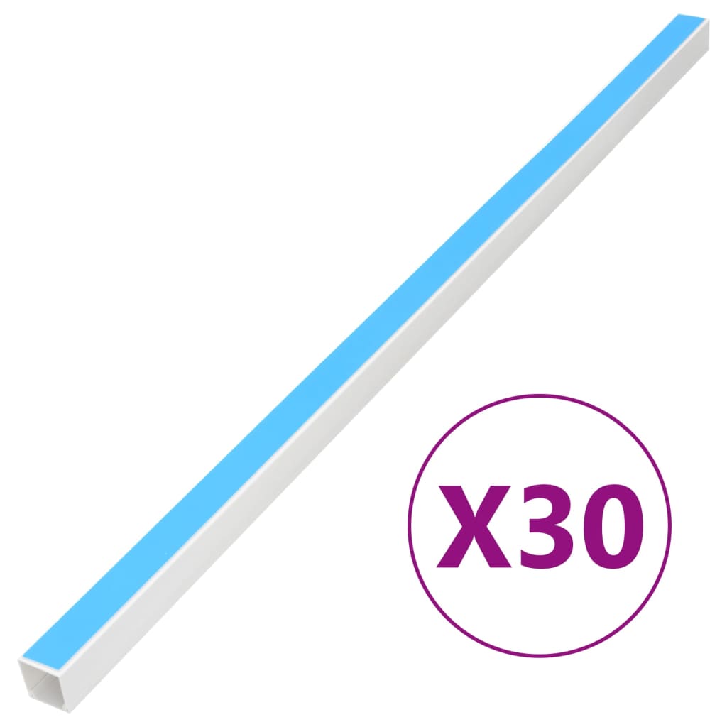 selvklæbende kabelkanal 30x15 mm 30 m PVC