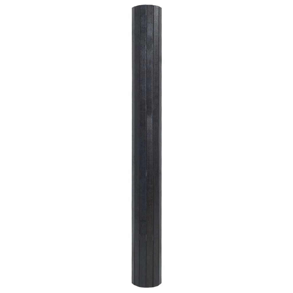 gulvtæppe 100x200 cm rektangulær bambus grå