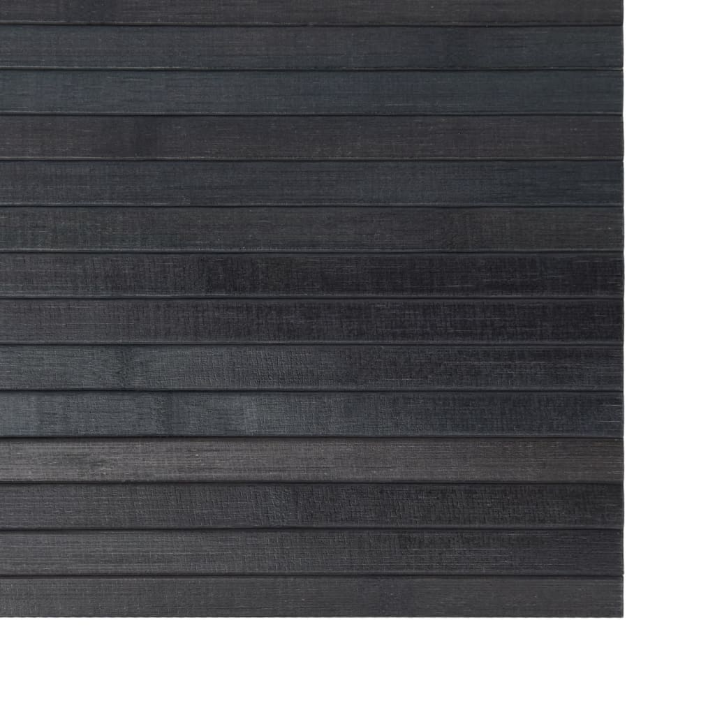 gulvtæppe 100x200 cm rektangulær bambus grå
