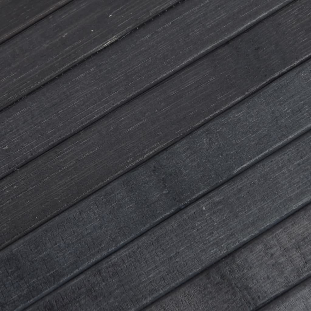 gulvtæppe 100x200 cm rektangulær bambus grå