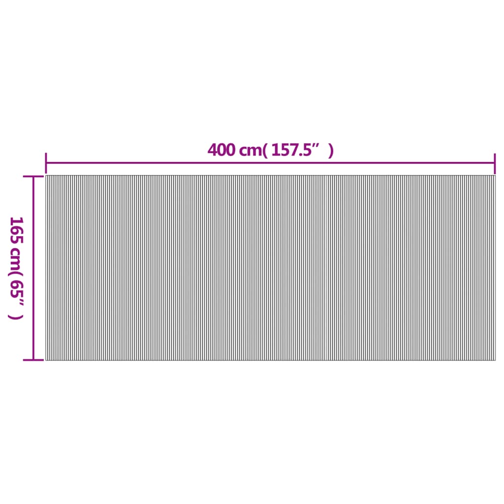 rumdeler 165x400 cm bambus lys naturfarvet