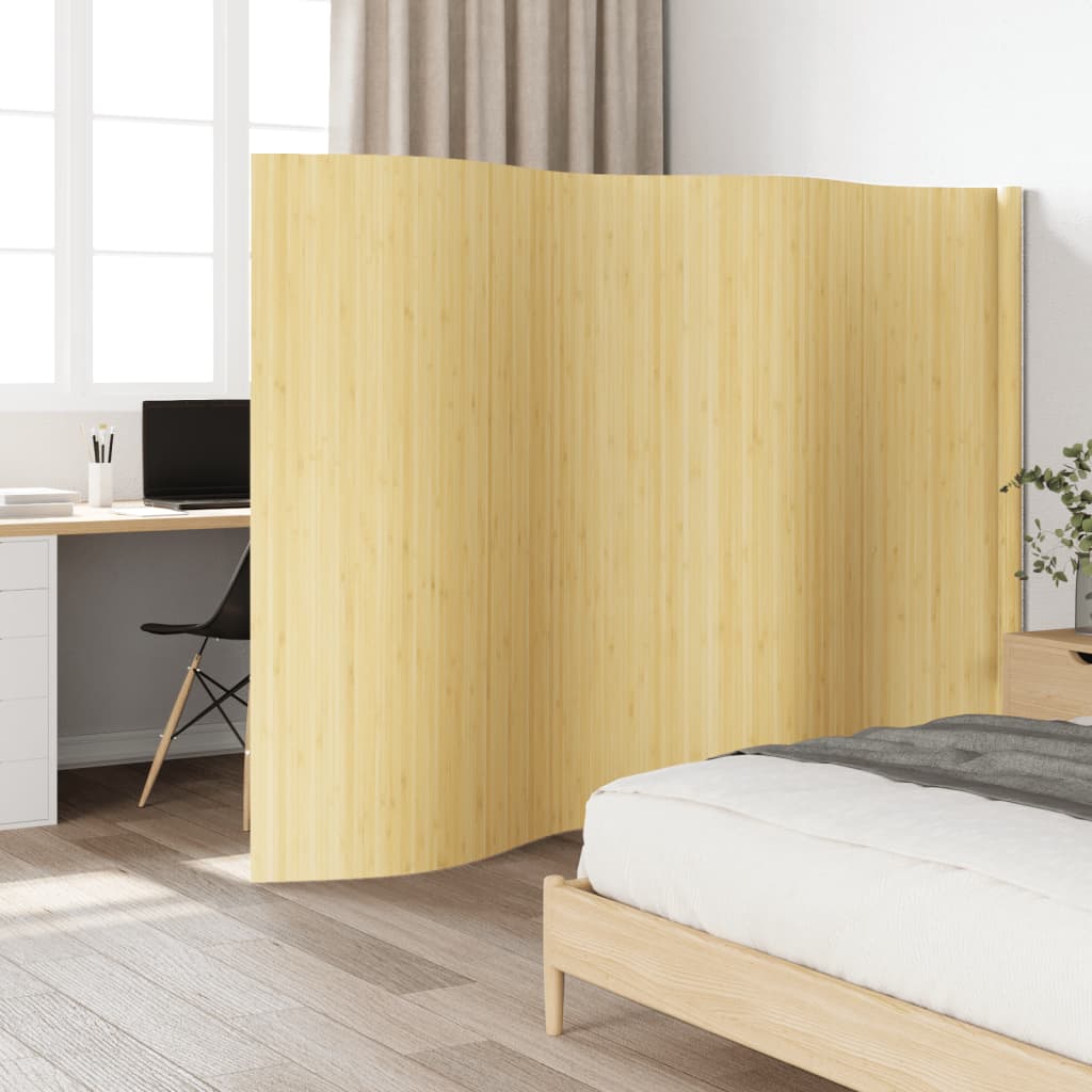 rumdeler 165x400 cm bambus lys naturfarvet