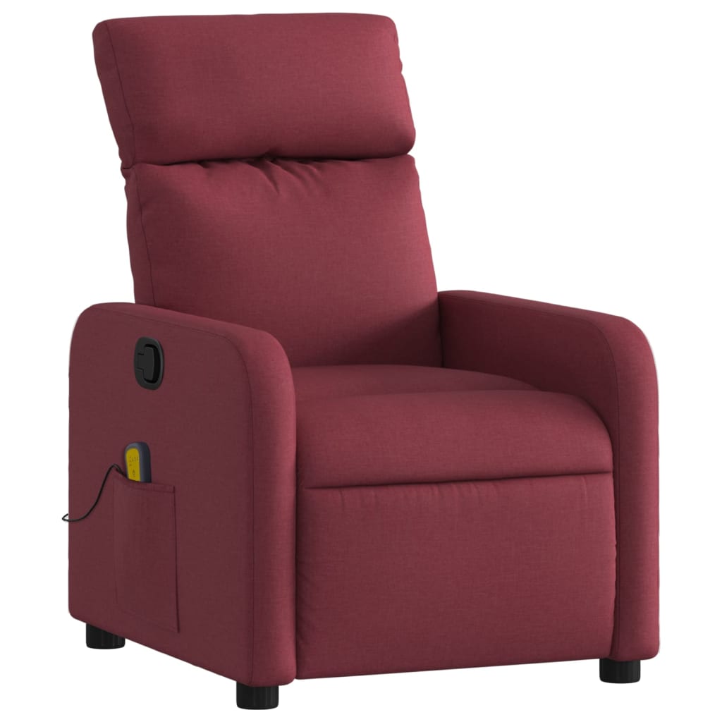 massagestol stof vinrød