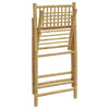 foldbare bistrostole 2 stk. med cremefarvede hynder bambus