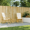 positionsstole 2 stk. med hynder foldbar bambus