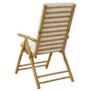 positionsstole 2 stk. med hynder foldbar bambus