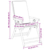 positionsstole 2 stk. med hynder foldbar bambus
