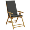 positionsstole 2 stk. med hynder foldbar bambus